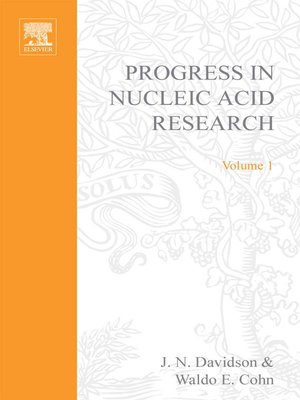 cover image of PROG NUCLEIC ACID RES&MOLECULAR BIO V1